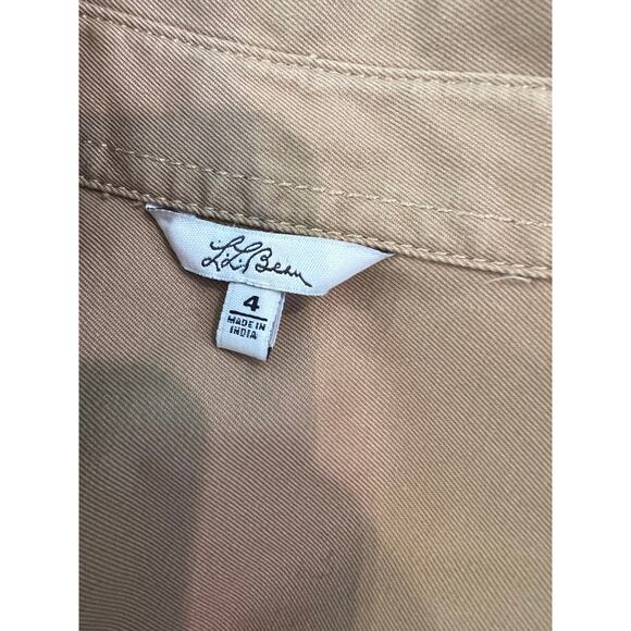 LL Bean Classic Tan Belted Utility Jacket 4 - Picture 5 of 7